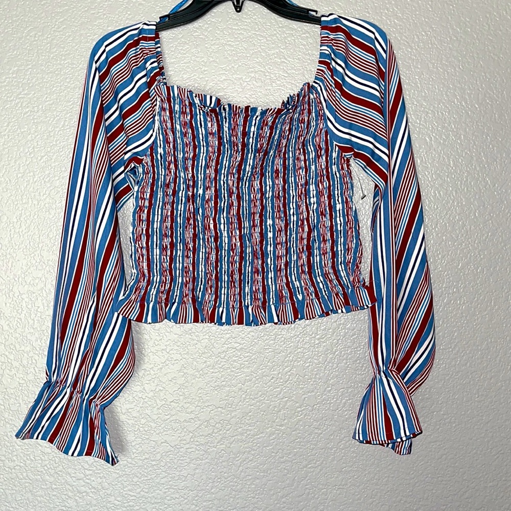 True Destiny Multicolor Smock Top Long Sleeve